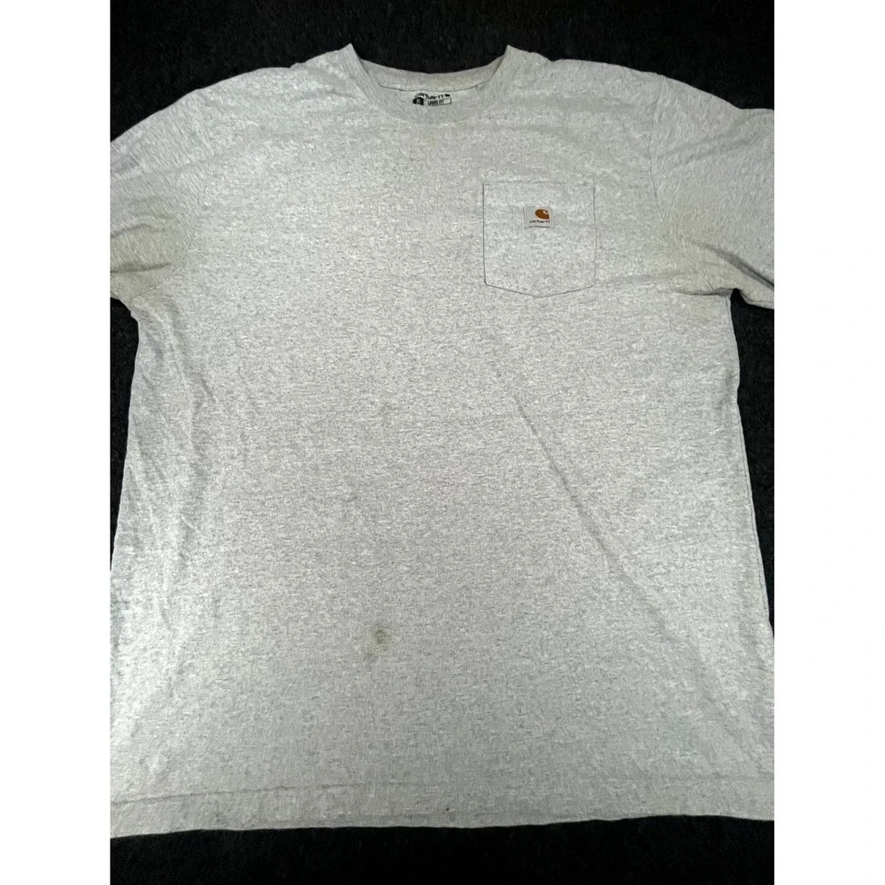Carhartt Dearborn Loose Fit Long Sleeve Shirt Men XLT Heather Gray Knit Workwear